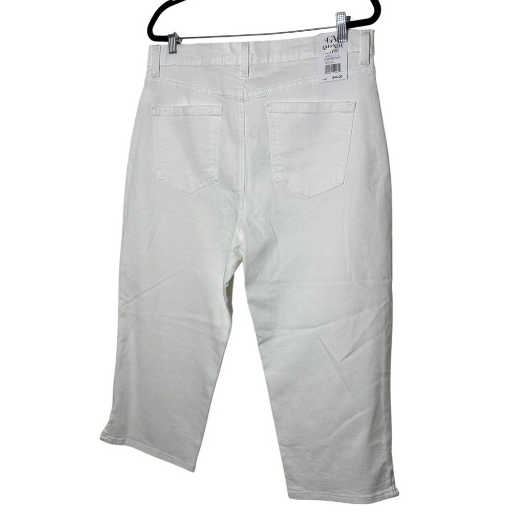 Gloria Vanderbilt Amanda Capri Jeans Vintage White Slimming Effect Womens 14 NEW - Picture 2 of 7